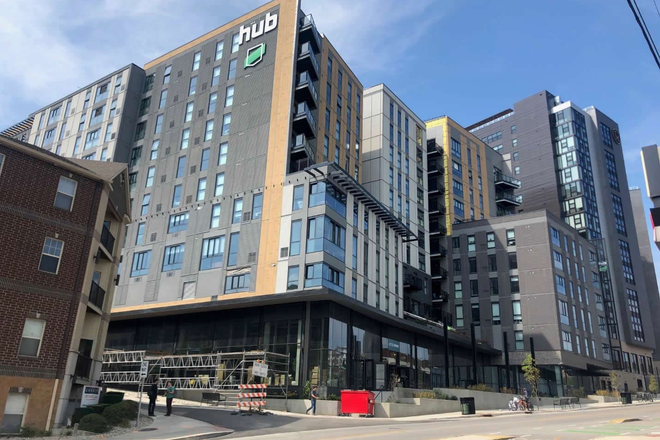 Outside view of HUB State Street in West Lafayette.