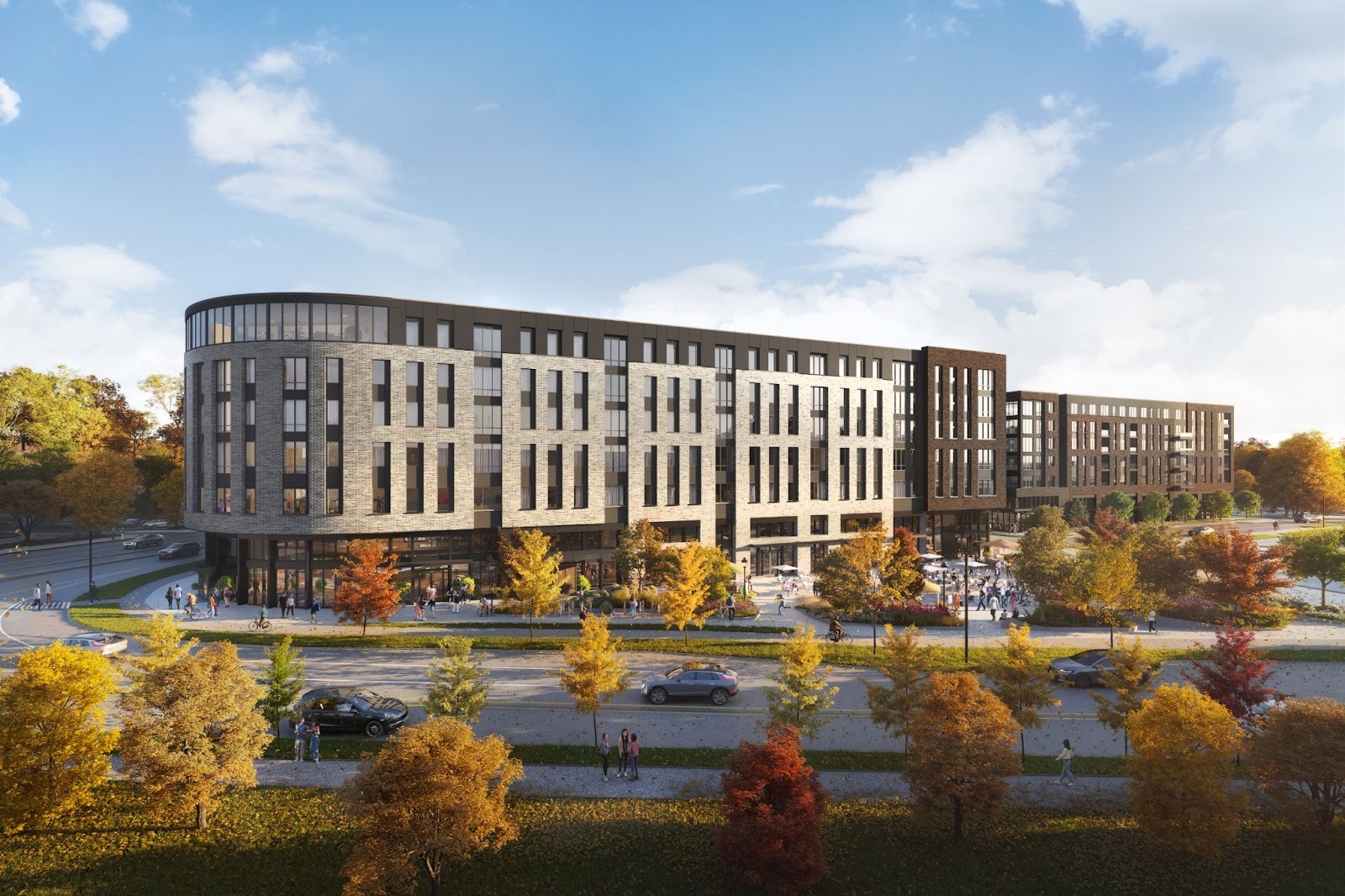 Rendering of Rambler Riverfront in West Lafayette near Purdue University