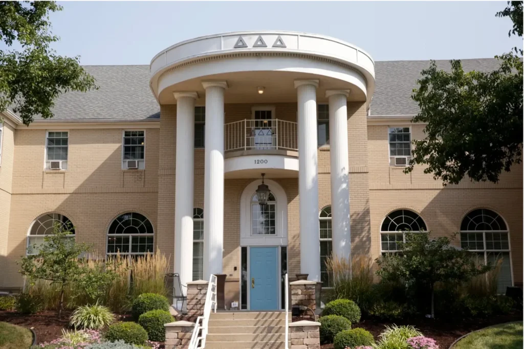 Tri-Delta sorority house at Purdue University.