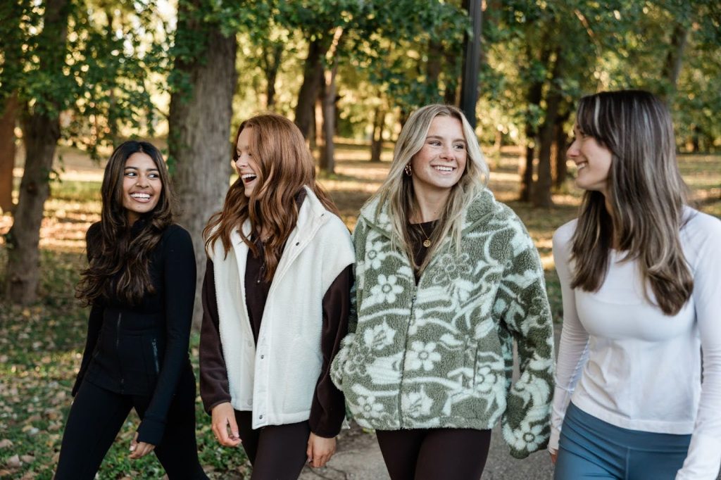 Students walk on campus at Purdue University.