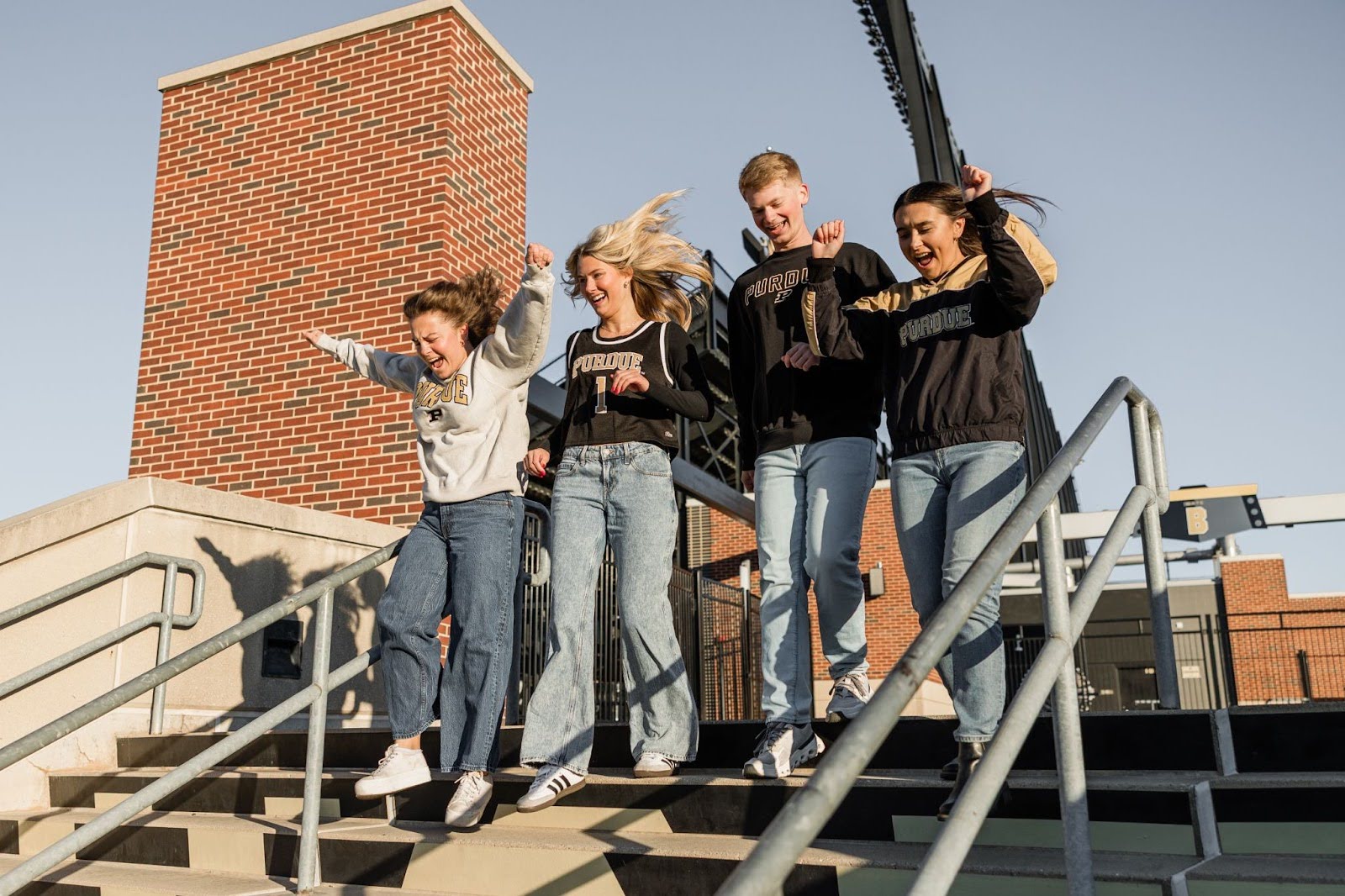 Purdue students at the stadium.