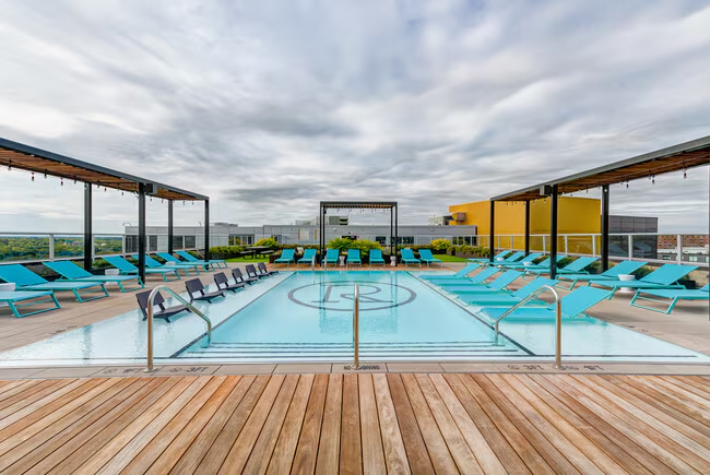Pool area at Rise on Chauncey.