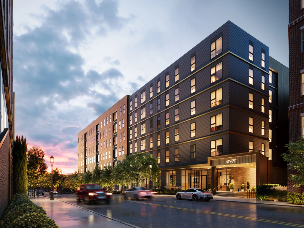 Exterior rendering of Ever West Lafayette.