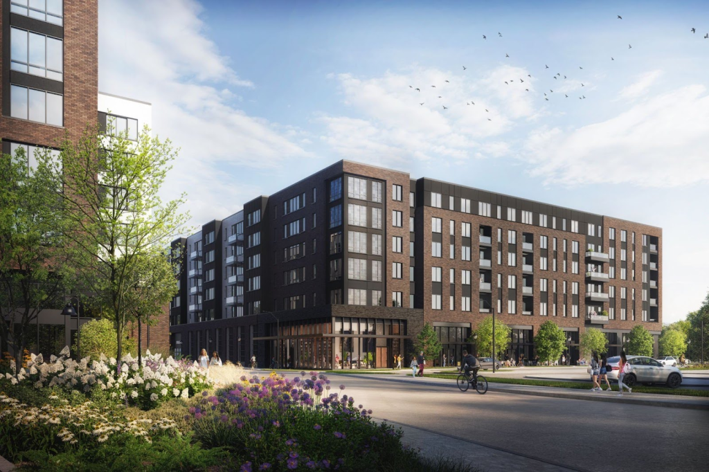 Exterior rendering of Rambler Riverfront.