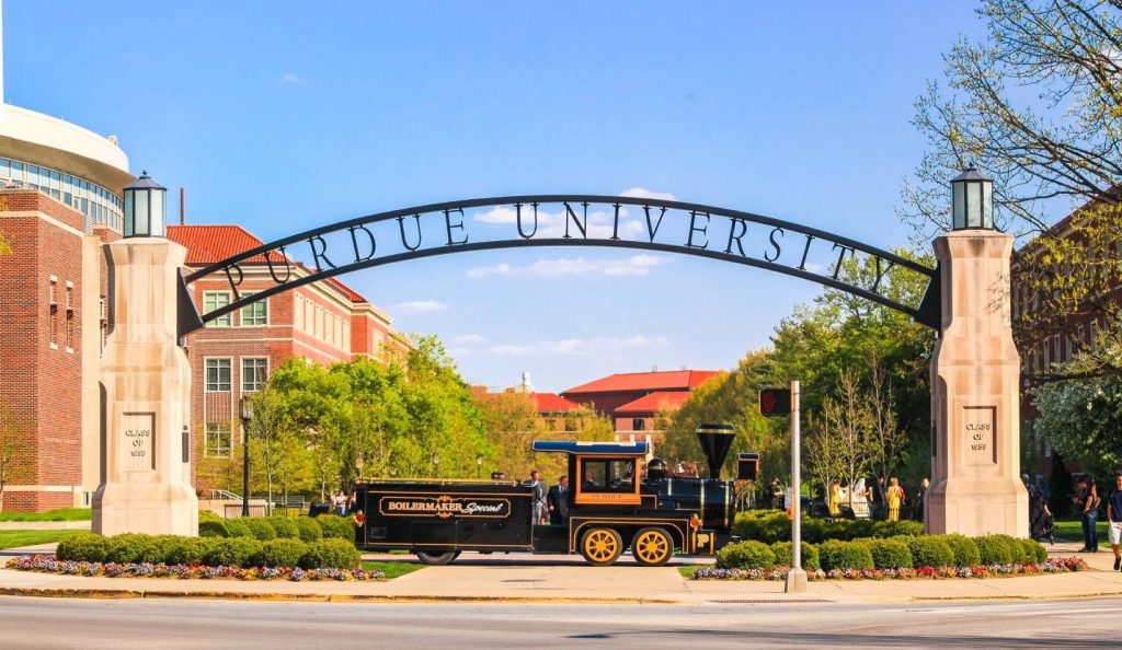 View of the Purdue University Arch.
