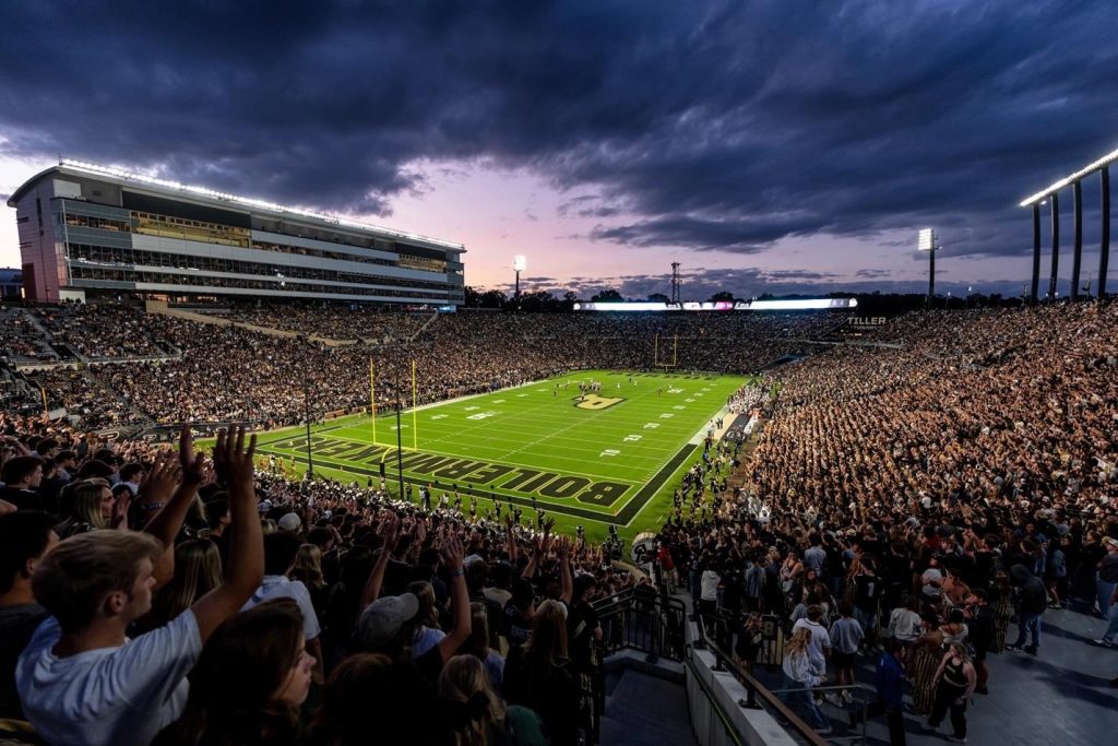 Ross-Ade Stadium packed with Purdue fans on game day.
