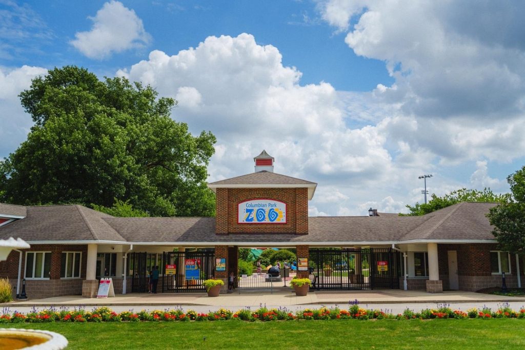Exterior view of Columbian Park Zoo, near Purdue University.