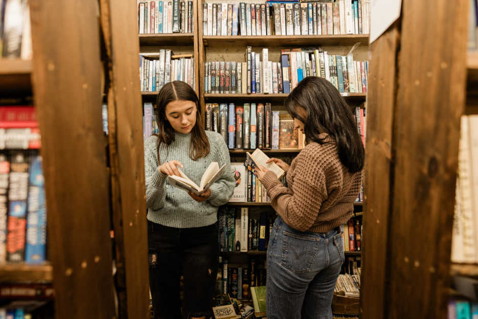 Purdue University students read in a library on campus in West Lafayette.