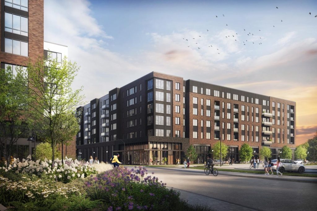 Exterior rendering of Rambler Riverfront, opening in Fall 2027.