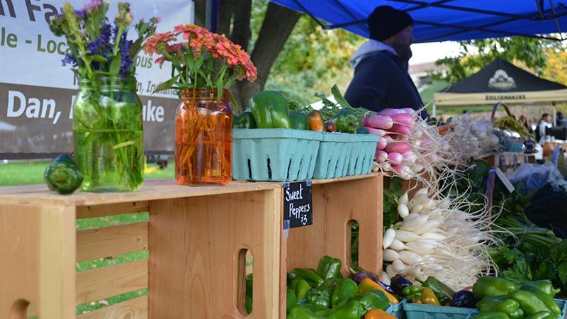 Photo of farmers market offerings.