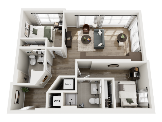 3D Rendering of The Logan.