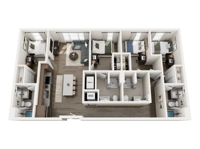 3D rendering of The Paseo