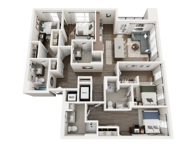 3D rendering of The Pearl