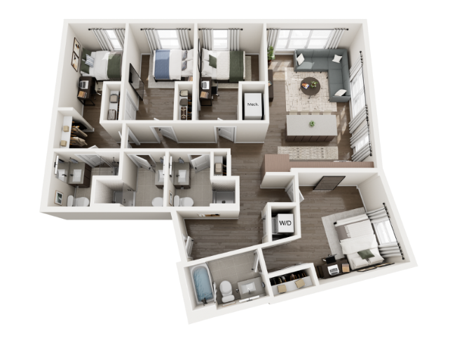3D rendering of The Pierre