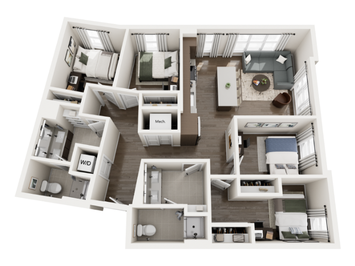 3D rendering of The Marmont
