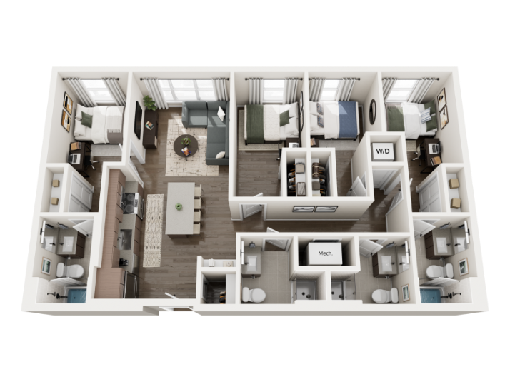 3D rendering of The Parker